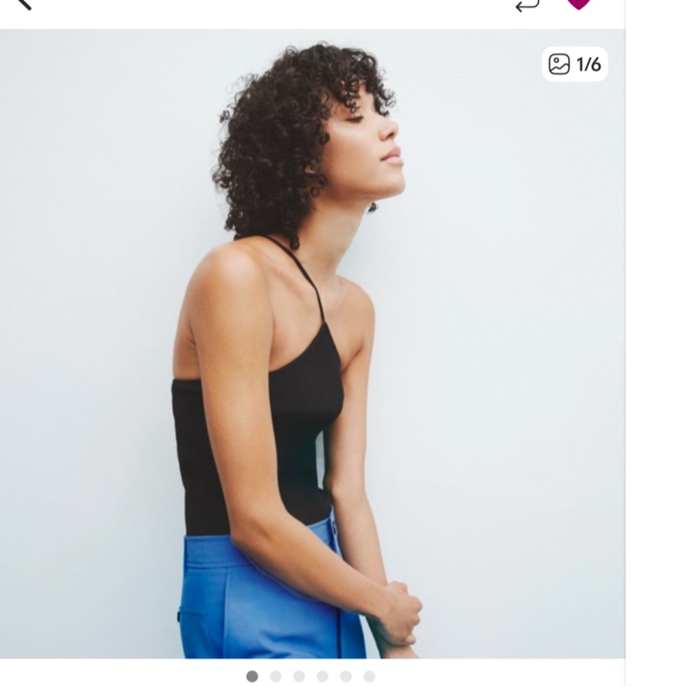 Zara Black One-Shoulder Top - Picture 2 of 4